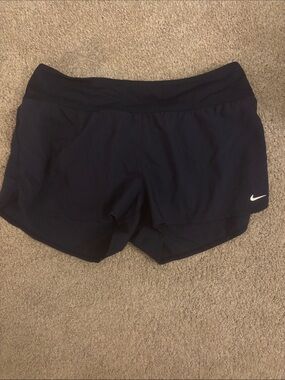 *EUC* Nike Women's Dark Navy Athletic Running Shorts Sz L